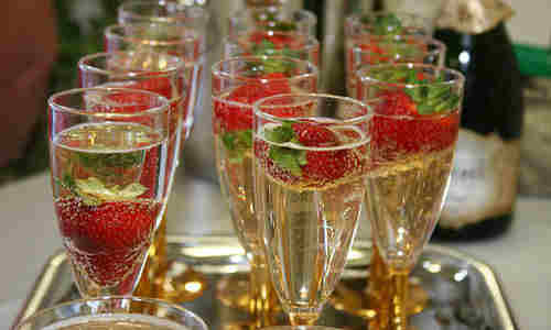 Een helikoptervlucht met een receptie