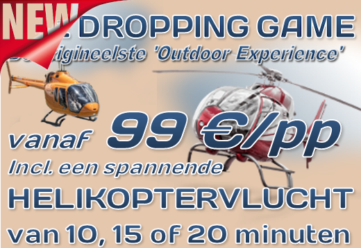 Een helikoptervlucht met luchtdopen