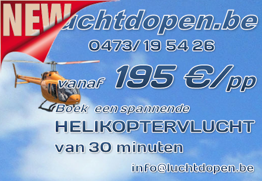 Een helikoptervlucht met luchtdopen.be